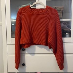 Darker orange cropped sweater